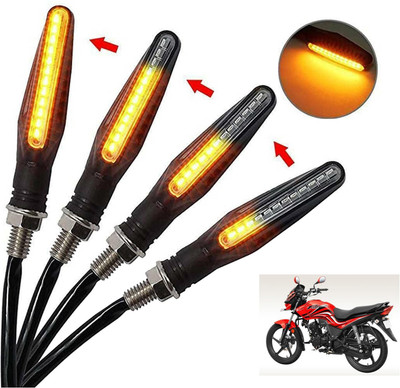 Generox Front, Rear, Side LED Indicator Light for Hero Universal For Bike(Amber)