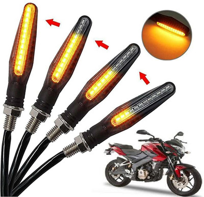 Generox Front, Rear, Side LED Indicator Light for Bajaj Pulsar 180 NS(Amber)