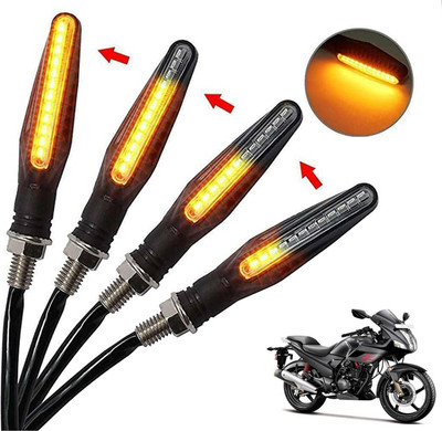 Generox Front, Rear, Side LED Indicator Light for Hero Karizma(Amber)