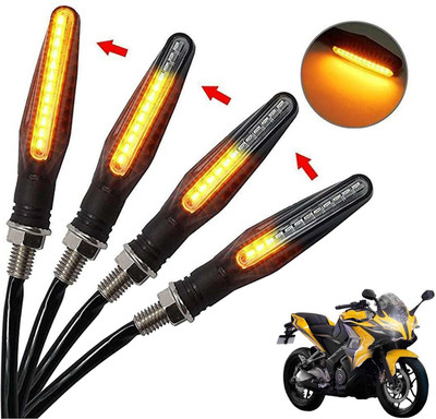 Generox Front, Rear, Side LED Indicator Light for Bajaj Pulsar 400 SS(Amber)