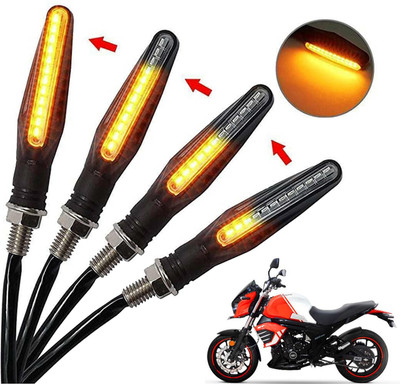 Generox Front, Rear, Side LED Indicator Light for Mahindra Mojo(Amber)