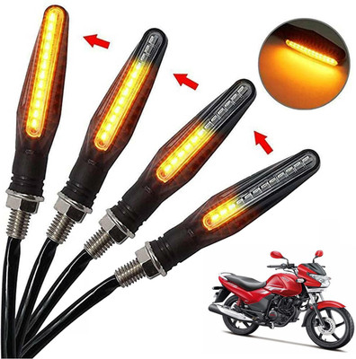 Generox Front, Rear, Side LED Indicator Light for Hero Achiever(Amber)