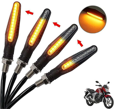 Generox Front, Rear, Side LED Indicator Light for Honda Unicorn Dazzler(Amber)