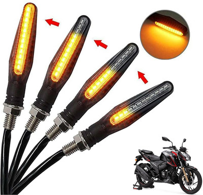 Generox Front, Rear, Side LED Indicator Light for TVS Apache 200(Amber)