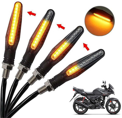Generox Front, Rear, Side LED Indicator Light for Hero Ignitor(Amber)