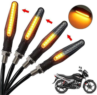 Generox Front, Rear, Side LED Indicator Light for Hero Glamour(Amber)