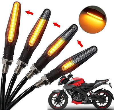 Generox Front, Rear, Side LED Indicator Light for Bajaj Pulsar 200NS(Amber)