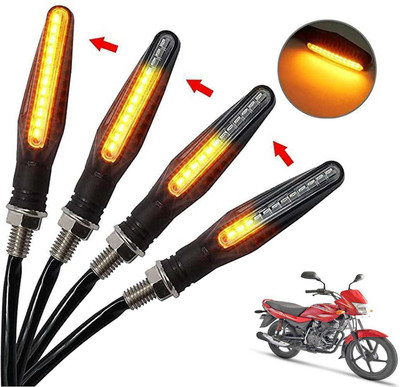 Generox Front, Rear, Side LED Indicator Light for Bajaj Platina 100 DTS-i(Amber)