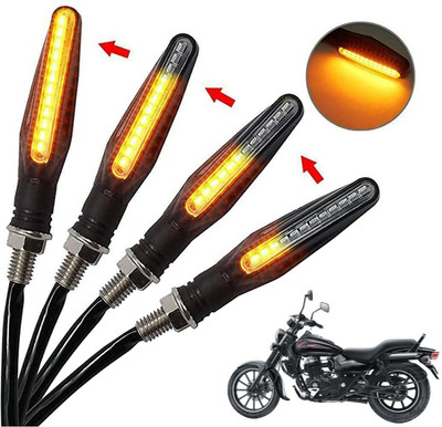 Generox Front, Rear, Side LED Indicator Light for Bajaj Avenger 150(Amber)