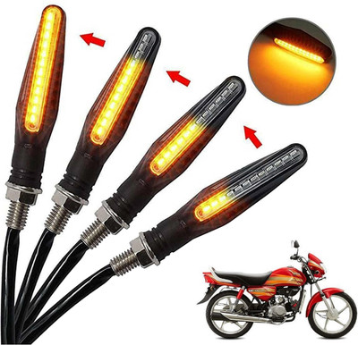 Generox Front, Rear, Side LED Indicator Light for Hero HF Deluxe(Amber)