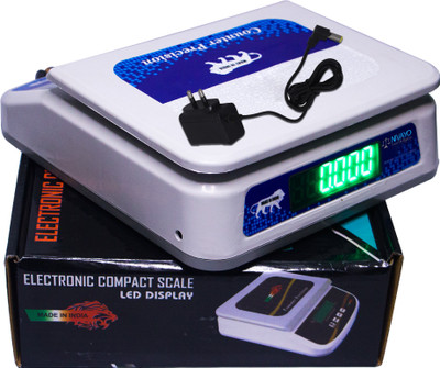NIVAYO V-58 30kg Double Display Weight Machine For Kitchen/Shop, Re-Chargeable BatterY Weighing Scale(White, Blue)