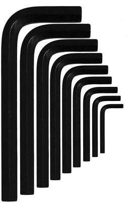 White Arcade Allen key set for Repair Bicycle Hand Tool -9 pcs/Set from 1.5 to 10 mm Allen Key Set