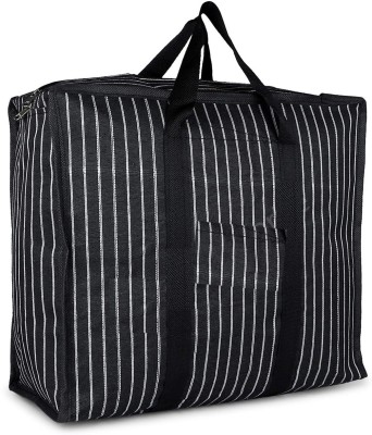 ECO SHOPEE Large Big Heavy Duty Storage Organizer Reusable Canvas Shopper Bag 150 L Backpack(Black)