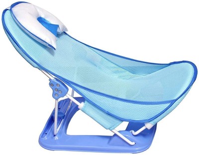 Little Funky Baby Bather for Newborn and Infants, Compact and Foldable, 0 - 6 Months Baby Bath Seat(Blue)