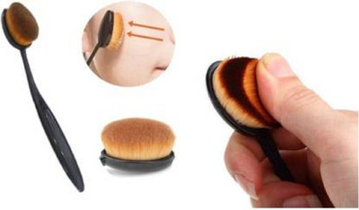 MANAKA Extra Soft Flat Foundation Brush & Oval Spoon Foundation Brush (Pack of 1)(Pack of 1)
