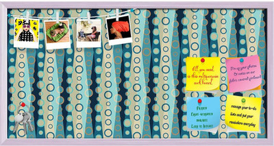 Artzfolio Marine Notice Pin Board Soft Board with Push Pins Cork Bulletin Board(White Frame 24 x 12 inch (61 x 30 cms))