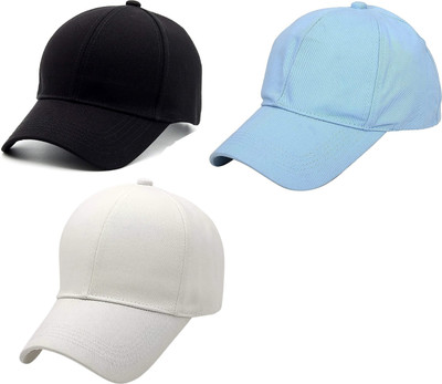 ZACHARIAS Solid Sports/Regular Cap Cap(Pack of 3)