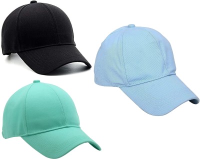 ZACHARIAS Solid Sports/Regular Cap Cap(Pack of 3)