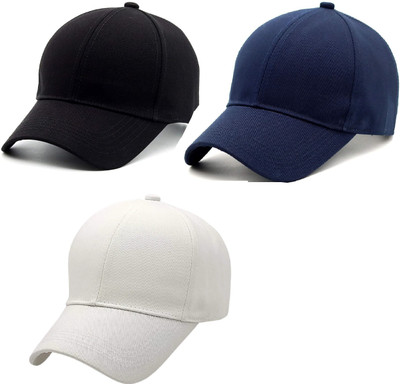 ZACHARIAS Solid Sports/Regular Cap Cap(Pack of 3)