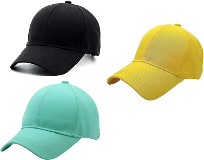 ZACHARIAS Solid Sports/Regular Cap Cap(Pack of 3)