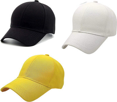 ZACHARIAS Solid Sports/Regular Cap Cap(Pack of 3)