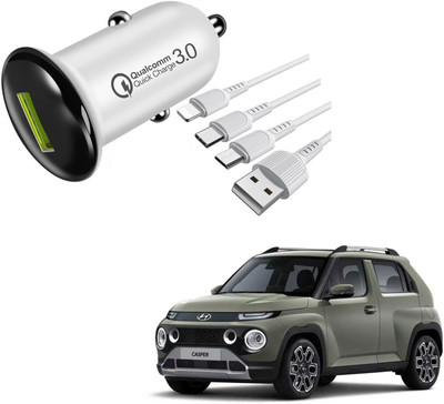 KOZDIKO 25.5 W Turbo Car Charger(White, With USB Cable)