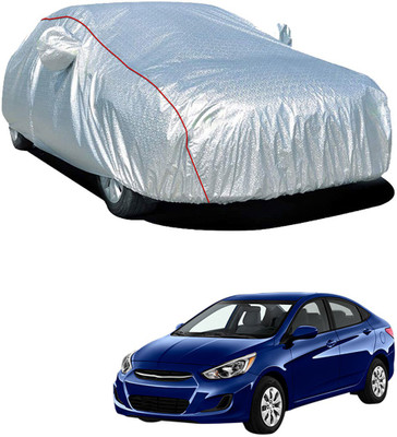 SS Zeeber Car Cover For Hyundai Accent (With Mirror Pockets)(Silver)
