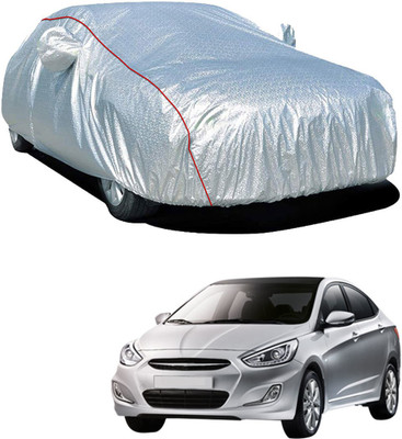 SS Zeeber Car Cover For Hyundai Accent Viva (With Mirror Pockets)(Silver)