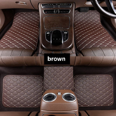 Auto Hub Leatherite Standard Mat For  Universal For Car(Brown)