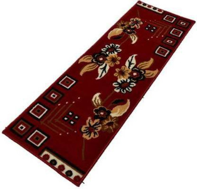 Essensa Furnishings Maroon Polypropylene Runner(2 ft,  X 5 ft, Rectangle)