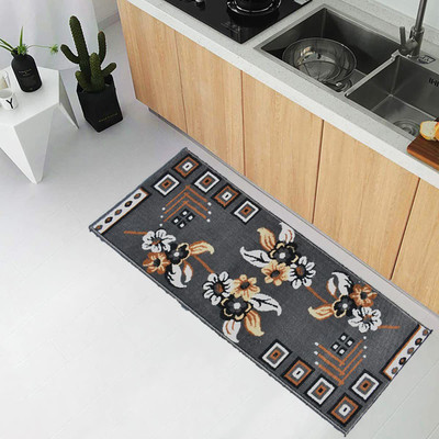 Essensa Furnishings Grey Polypropylene Runner(2 ft,  X 5 ft, Rectangle)