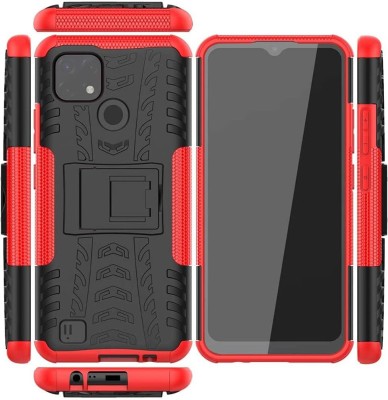 Lustree Back Cover for Realme C25Y Shock Proof Dazzle Case Cover with Back Stand(Red, Shock Proof, Pack of: 1)