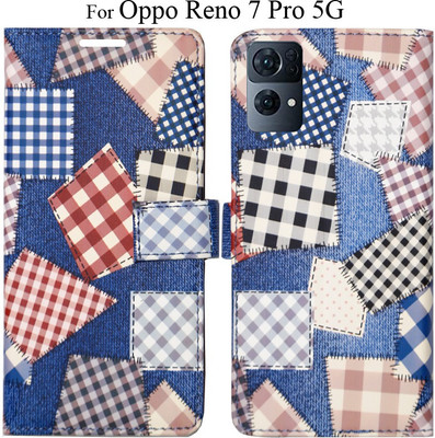 MYSHANZ Flip Cover for Oppo Reno 7 pro 5G(Blue, Magnetic Case)