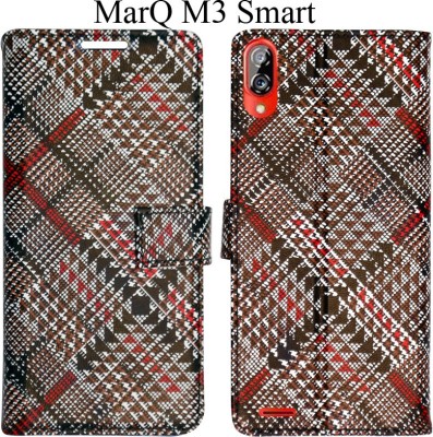 MAXSHAD Flip Cover for MarQ M3 Smart(Red, Magnetic Case)
