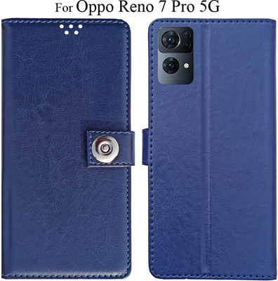 MYSHANZ Flip Cover for Oppo Reno 7 pro 5G(Blue, Magnetic Case)
