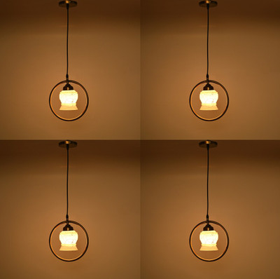 1st Time Shade, With All Fitting & Fixture Set of 4 Pendants Ceiling Lamp(White, Pink)