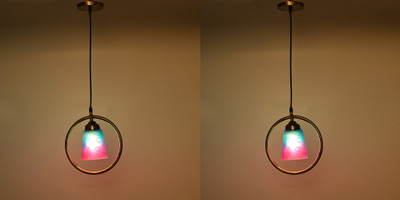 Somil Home Indoor Decorative Ceiling Light/Lamp For Decoration- A47 Pendant Lamp Ceiling Lamp(Blue, Orange)