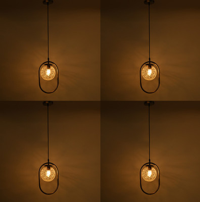 AFAST Hanging Ceiling Lamp With Stylish Oval Ring For Decoration & Fixture,(Pack Of 4) Pendant Lamp Ceiling Lamp(White, Gold)