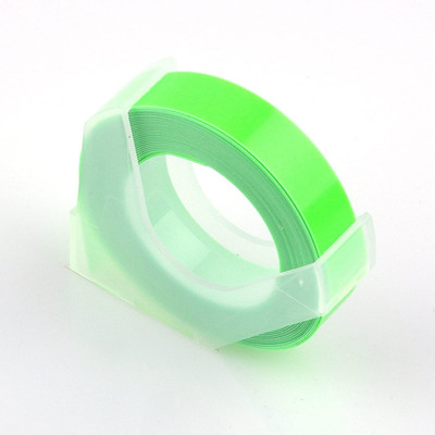MOTEX Single Side Embossing Tape (Manual)(Set of 5, FLUOROGREEN)
