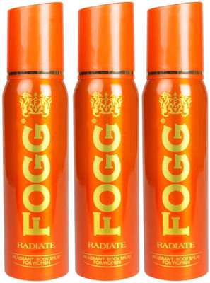 FOGG Regular Deo Combo Pack of 3 (Radiate + Radiate + Radiate 360ml) Body Spray Deodorant Spray  -  For Men & Women(360 ml, Pack of 3)