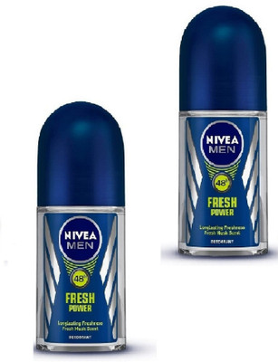 NIVEA Deodorant Roll-on Fresh Power Each 50ml Set of__2 Deodorant Roll-on  -  For Men(100 ml, Pack of 2)
