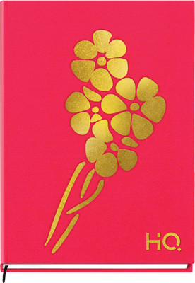 NAVNEET HQ Flora Pink Case Bound Note Book Journal A5 Notebook Single Line 192 Pages(Pink)