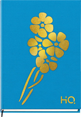 NAVNEET HQ Flora Pink Case Bound Note Book Journal A5 Notebook Single Line 192 Pages(Blue)