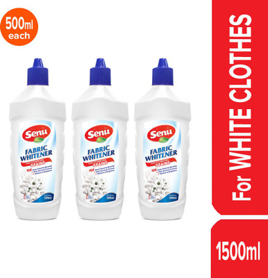 Senu Fabric Whitener with Bleach Power 500 ML X 3 PACKS Fabric Whitener(3 x 500 ml)