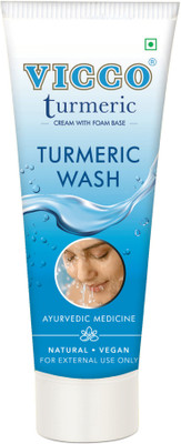 VICCO Turmeric : Acne Fighter, Deep Cleanse for Glowing Skin, Removes Blackheads & Tan | Fights Pimples, Skin Infections & Minor Wounds Face Wash(70 g)