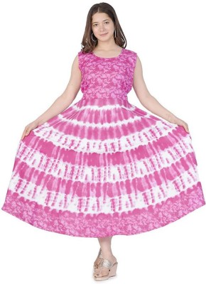 JAIPUR PRINTS Anarkali Gown(Pink)