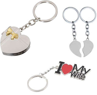 Mundkar . DilFrame-MagneticHeart-Wife-combo Key Chain