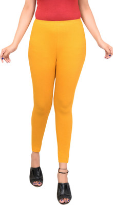 EDNIT ENTERPRISES Ankle Length Ethnic Wear Legging(Yellow, Solid)