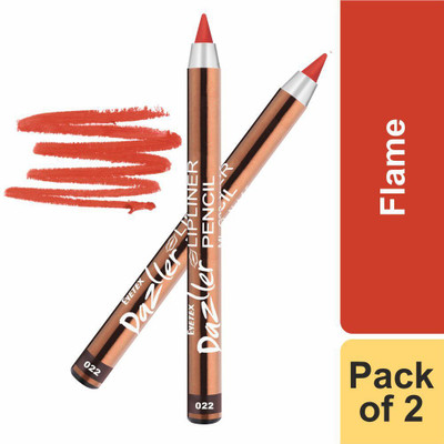 Eyetex Dazller Lipliner Pencil (With Built-In Sharpener), Matte Finish - 022 (Flame)(022 - Flame)