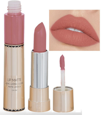 tanvi27 NEW MATTE FINISH LIQUID AND CRAYON 2 IN 1 LIPSTICK WATERPROOF(BROWN, 8 g)